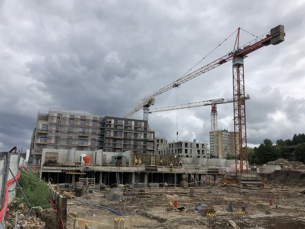 Vilnelės skverai 1 etapas (Manufaktūrų g. 7) - Multi apartment - construction photos