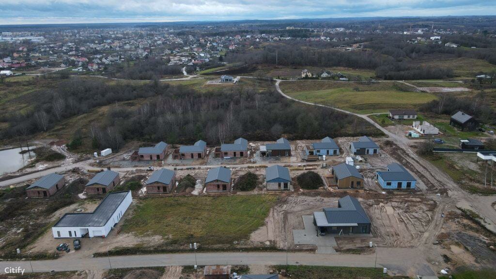 Lapino namai (Dusmenų g. 69) - Land plots - construction photos