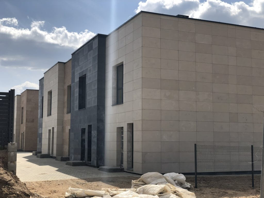 Vakarinė alėja (Pakarvių g. 13, 15, 17, 19) - Row housing - construction photos