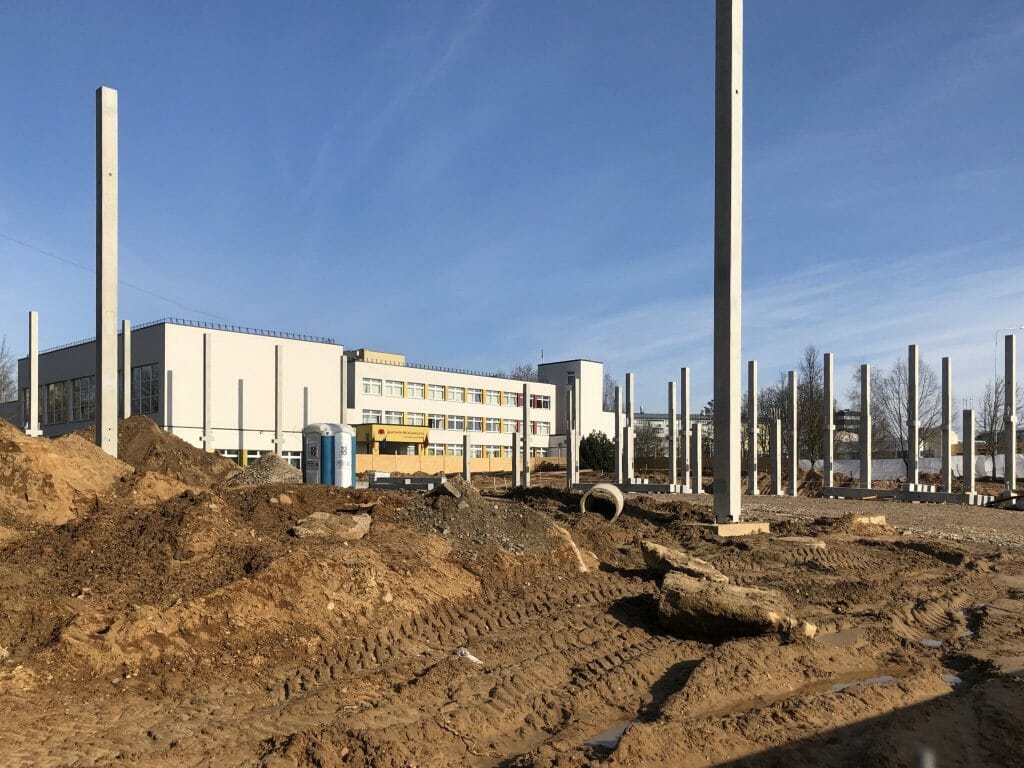 Žemynos progimnazijos sporto salė (Žemynos g. 14) - Sports arena - construction photos