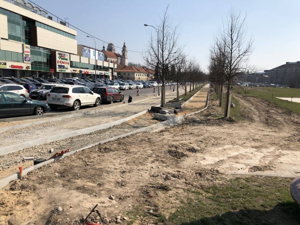 Upės g. dviračių takas (Upės g.) - Bike path - construction photos