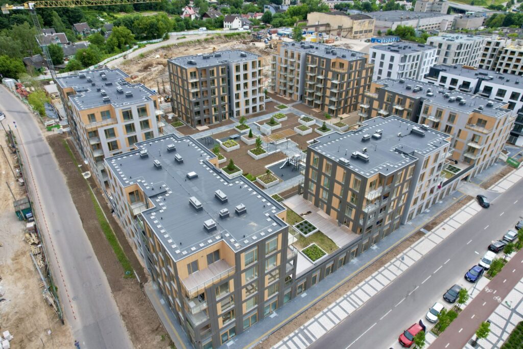 Vilnelės skverai 1 etapas (Manufaktūrų g. 7) - Multi apartment - construction photos