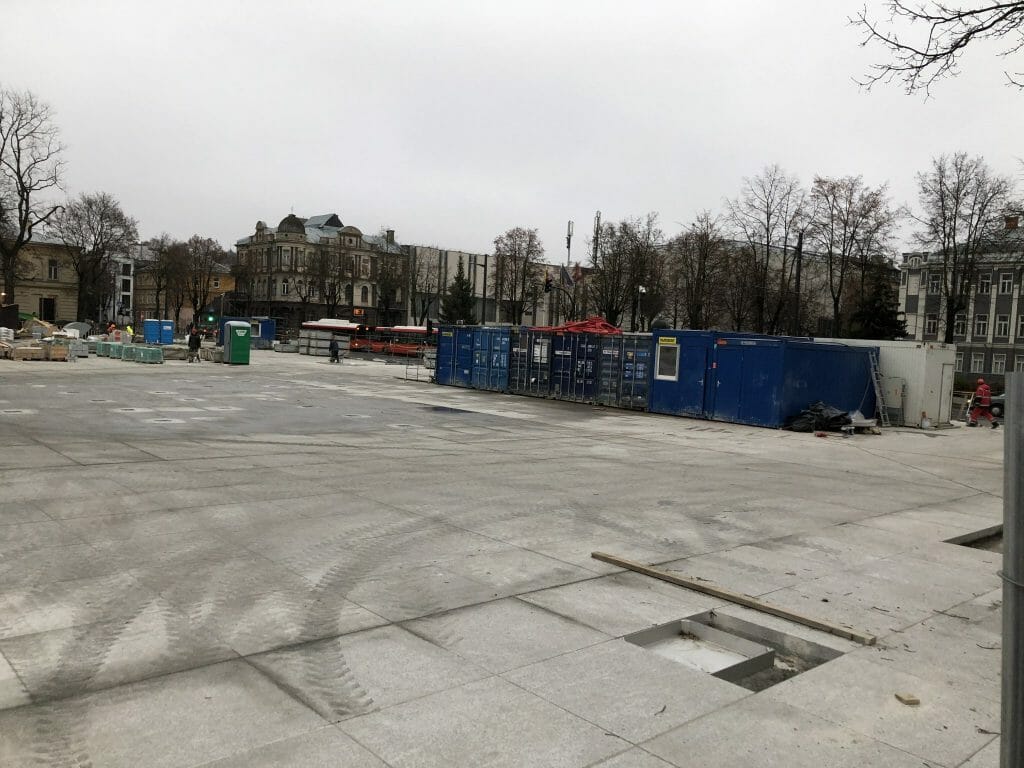 Vienybės aikštė (Vienybės a. 1) - Park - construction photos