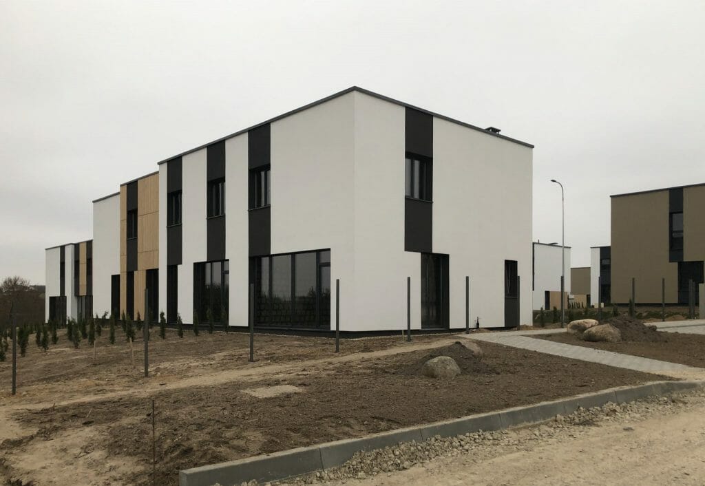 34 istorijos (Pakonių g.) - Row housing - construction photos
