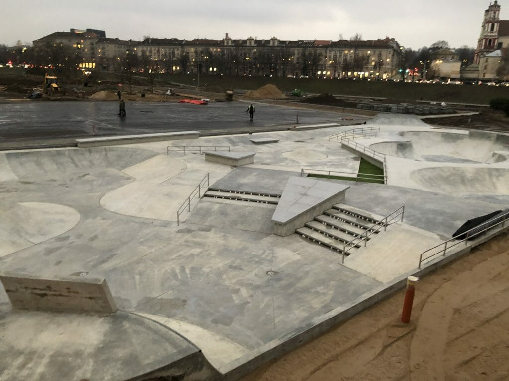 Neries dešiniosios krantinės (Upės g.) - Bike path, Sports field or court, Waterside - construction photos