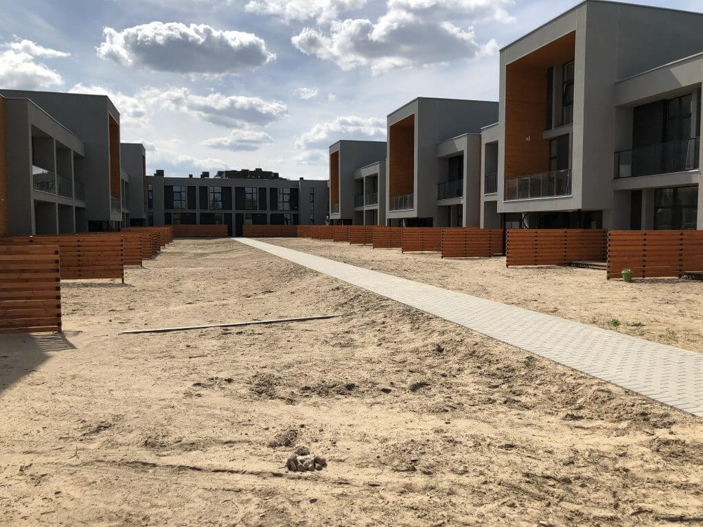 Šiaurės pašvaistė (Danės/Įsrūties g.) - Row housing - construction photos