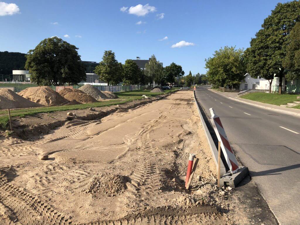 Neries senvagės slėnis (Linkmenų g.) - Bike path, Park - construction photos