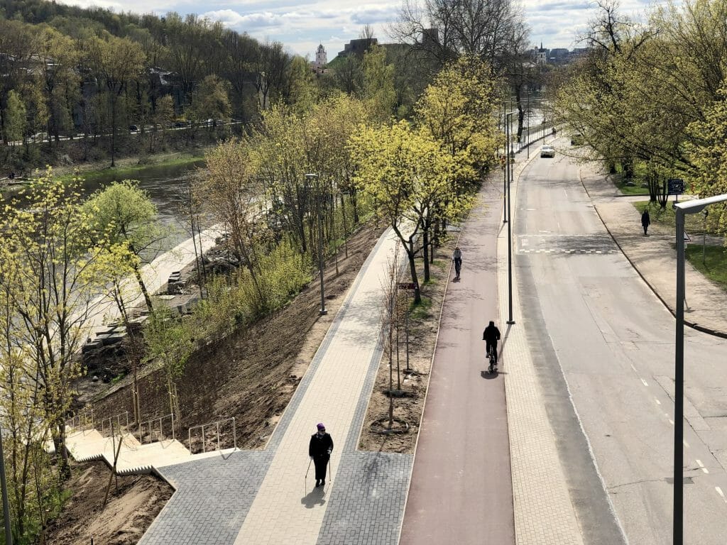 Neries dešiniosios krantinės (Upės g.) - Bike path, Sports field or court, Waterside - construction photos