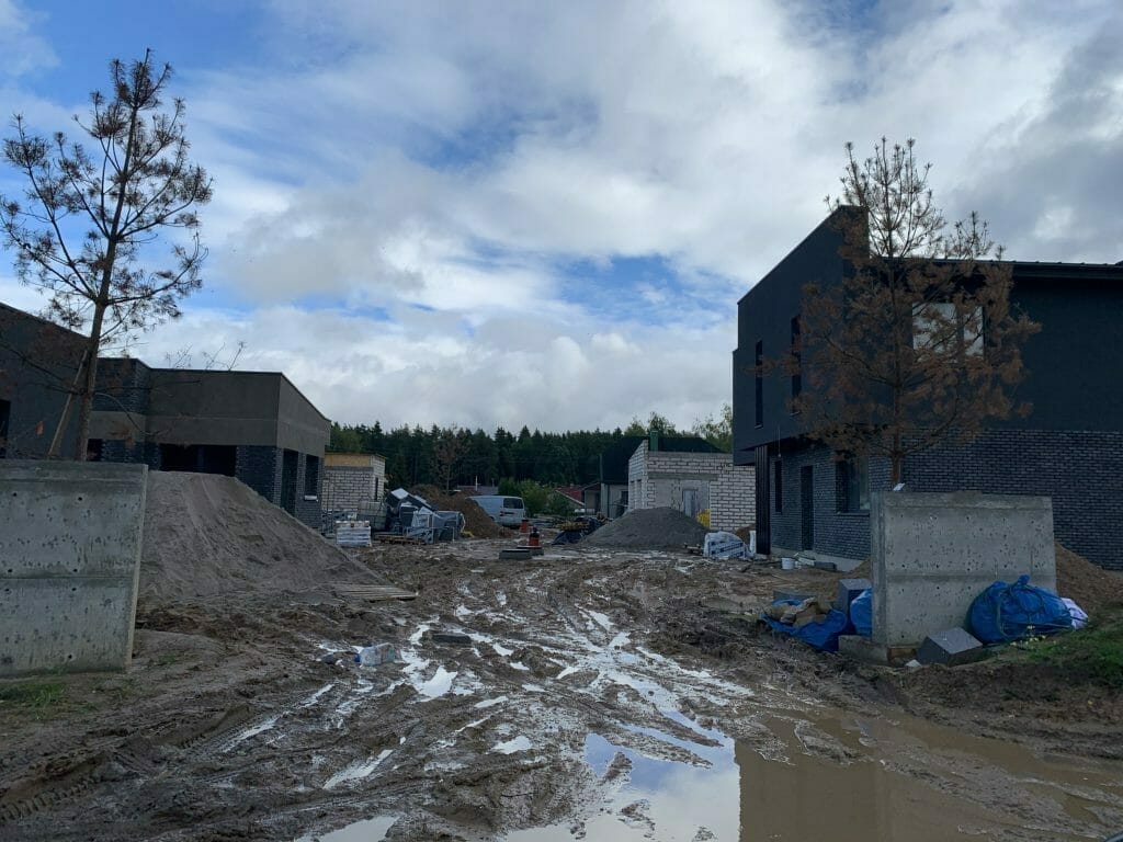 Jūžintų g. 1, 3, 5. 5A, 7, 7A, Raudonės g. 7 (Jūžintų g. 1, 3, 5. 5A, 7, 7A, Raudonės g. 7) - Private house community, Row housing - construction photos