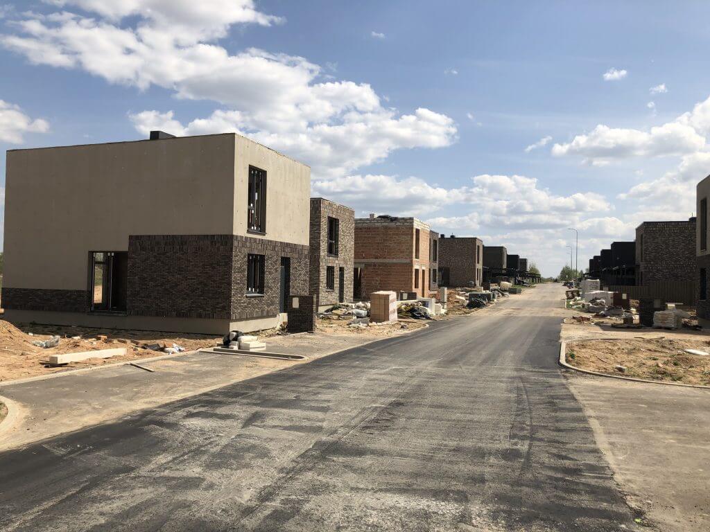 Herkaus alėjos (Notangos/Kulmo g.) - Row housing - construction photos