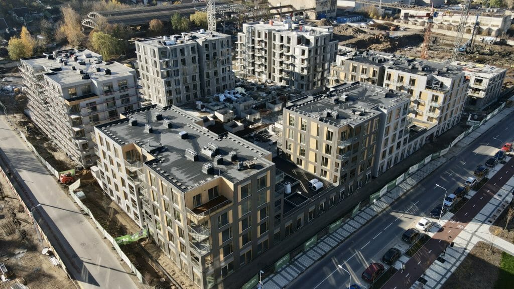 Vilnelės skverai 1 etapas (Manufaktūrų g. 7) - Multi apartment - construction photos