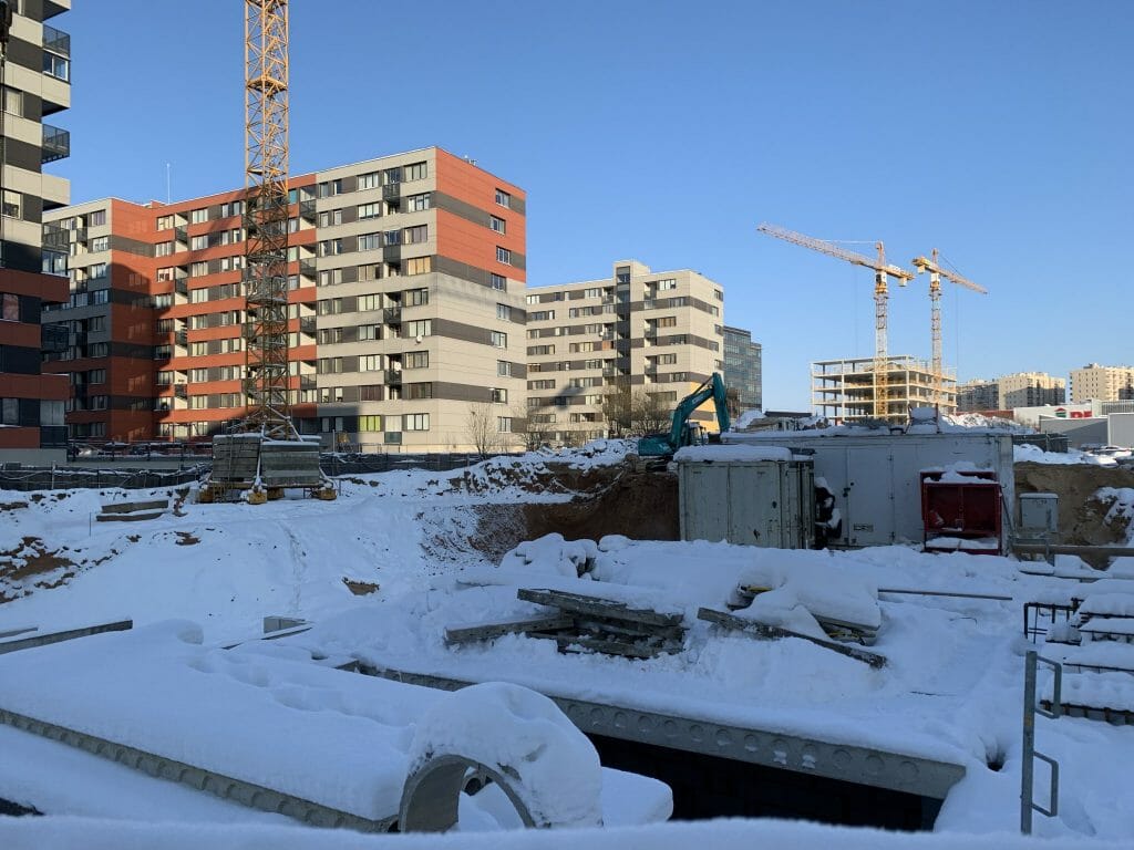 Leičių kiemas 6 etapas (Leičių g. 21) - Multi apartment - construction photos