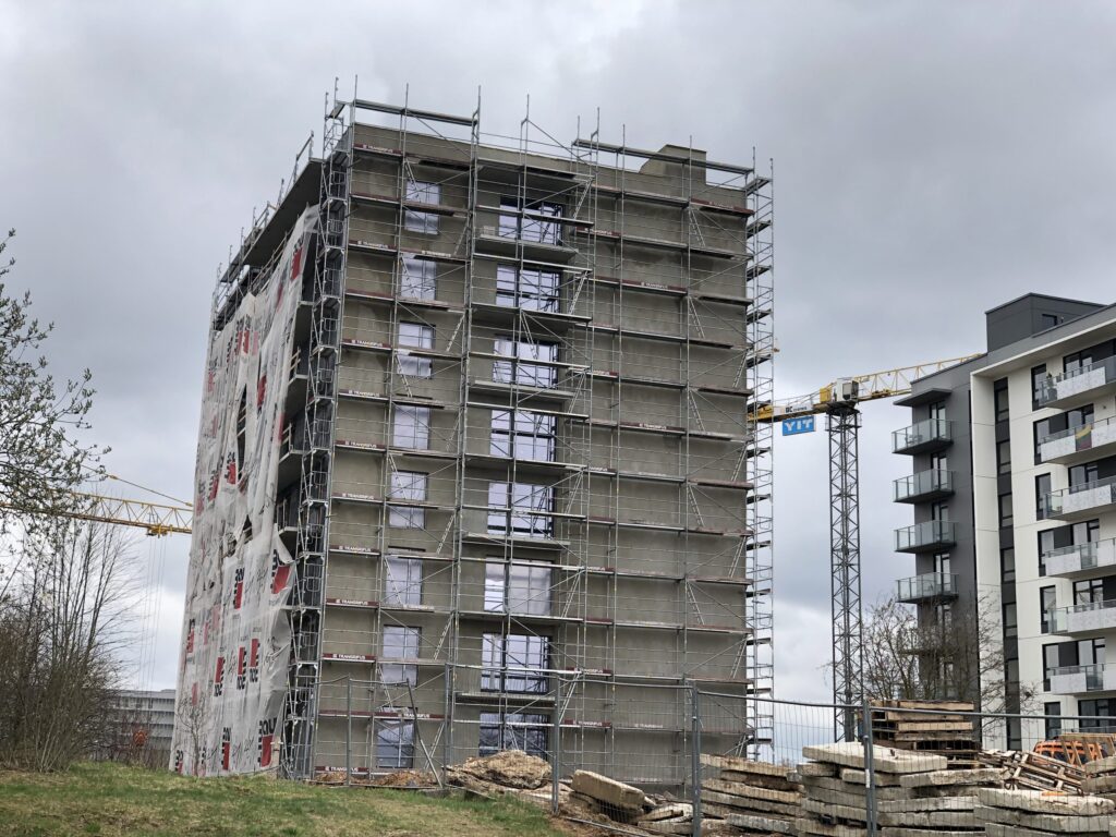 S15 (Spaudos g. 15) - Multi apartment - construction photos