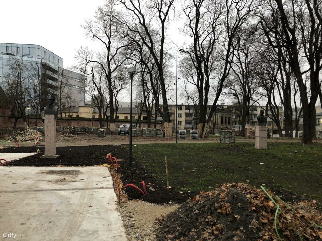 Miesto sodas (Laisvės al.) - Park - construction photos
