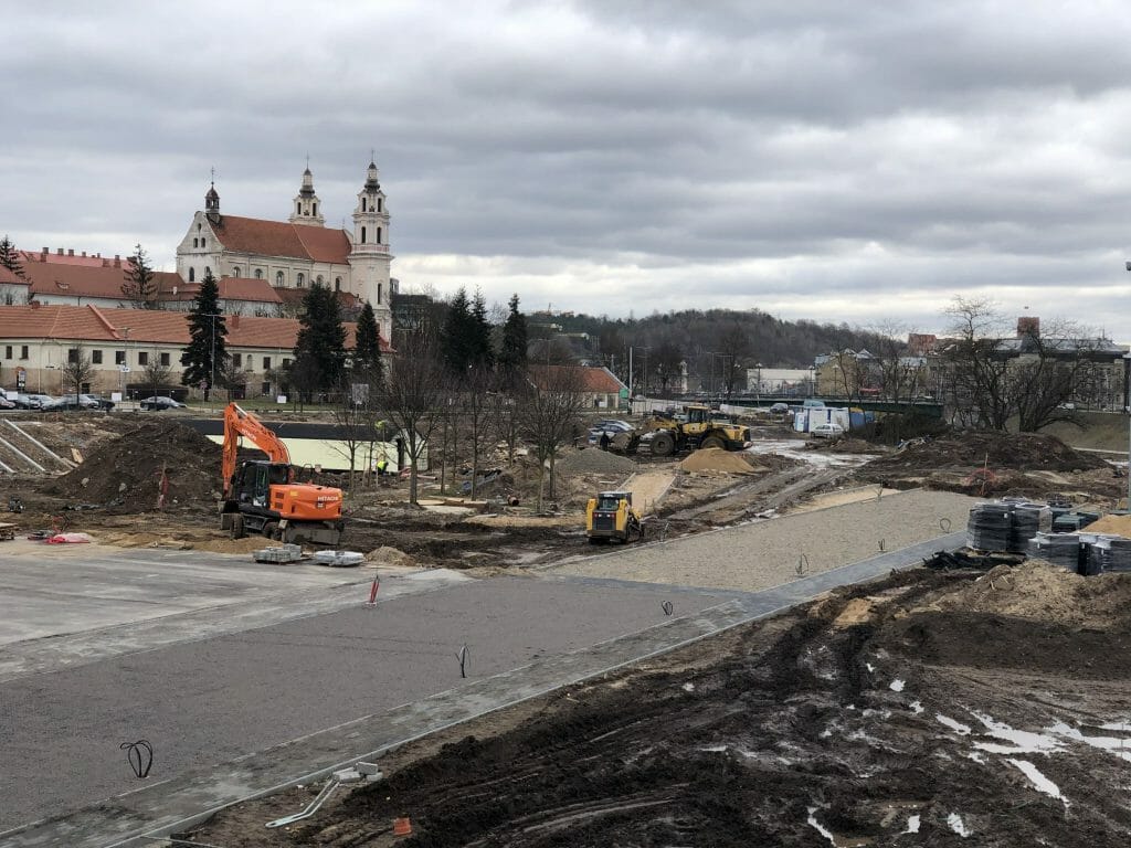 Neries dešiniosios krantinės (Upės g.) - Bike path, Sports field or court, Waterside - construction photos