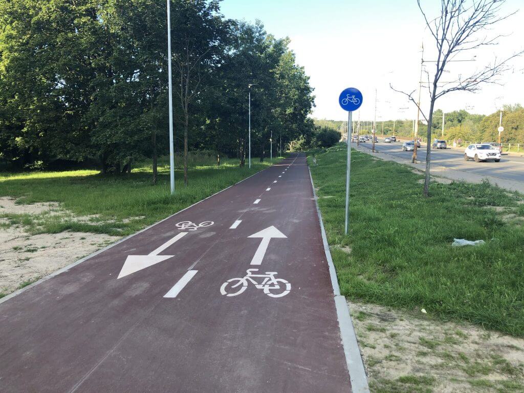 Kareivių g. dviračių takas nuo Žirmūnų g. iki Valakupių tilto (Kareivių g.) - Bike path - construction photos