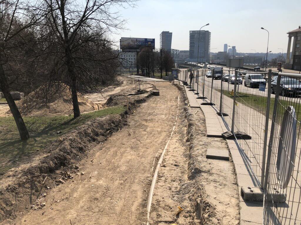 Neries senvagės slėnis (Linkmenų g.) - Bike path, Park - construction photos
