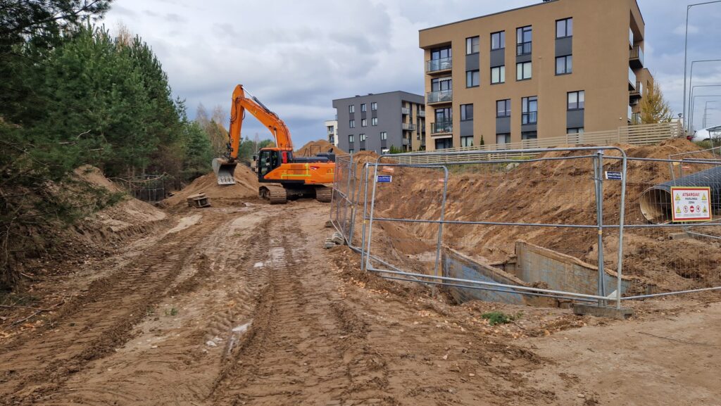 Gilužio g. (Gilužio g.) - Dviračių takas, Gatvė - statybų nuotraukos