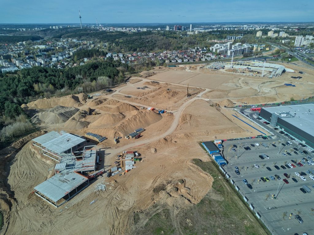 Daugiafunkcis sveikatinimo, ugdymo, švietimo, kultūros ir užimtumo kompleksas 4 etapas (darželis) (Ozo g. 27) - Pradinio ir antrinio ugdymo įstaiga - statybų nuotraukos