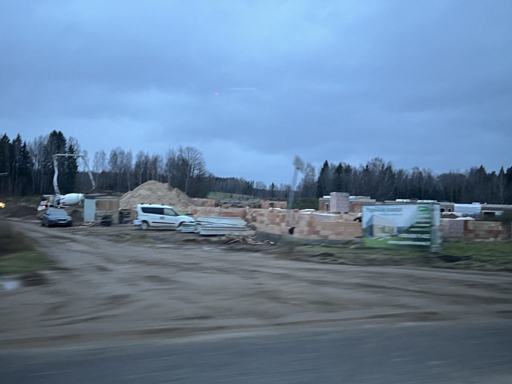 Papiškių namai (Kalvų g. 1, 3) - Row housing - construction photos