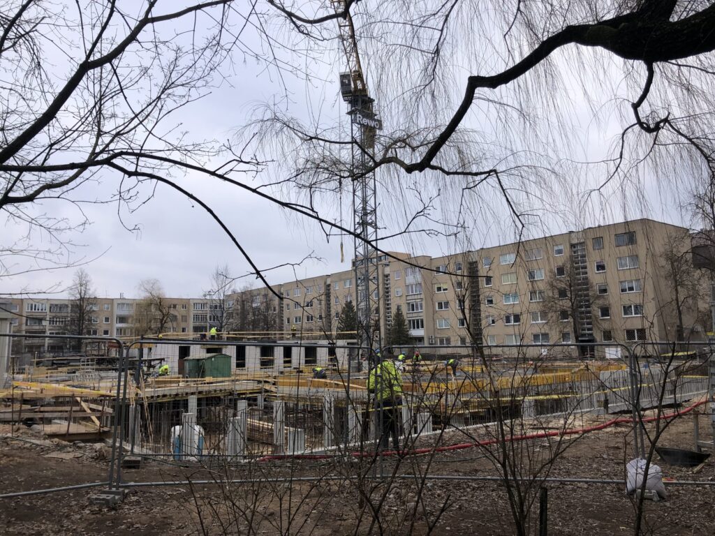 Skvero namai 1 etapas (T. Ševčenkos g. 25) - Hotel, Multi apartment - construction photos