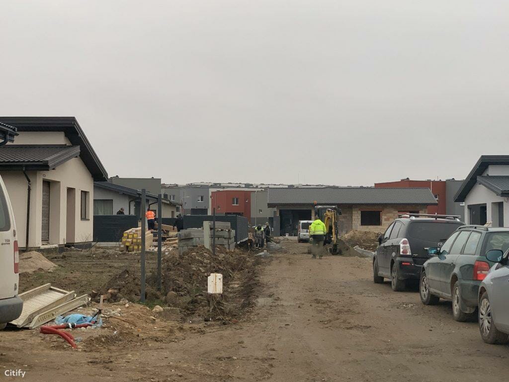 17 perlų (Uždaroji g.) - Private house community - construction photos