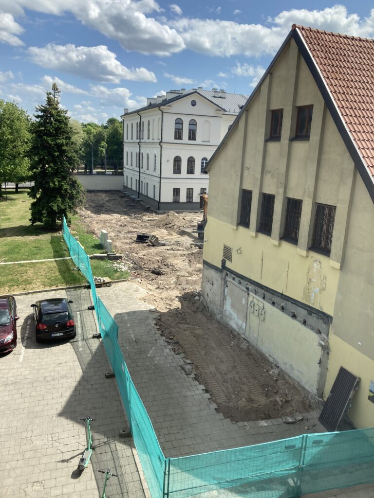 Kauno Maironio universitetinės gimnazijos sporto salė (Gimnazijos g. 3) - Sports arena - construction photos