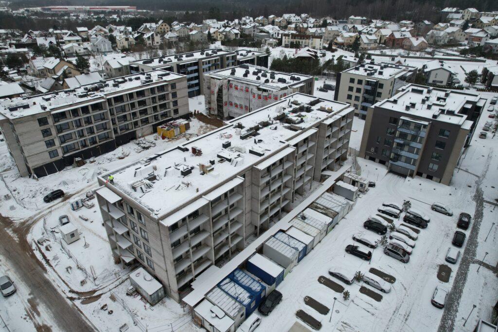 Aitvarų namai 5 etapas (Lietaus g. 12) - Daugiabutis - statybų nuotraukos