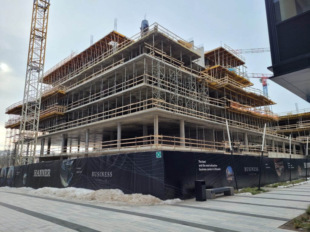 Business Stadium Central (Rinktinės g. 3) - Verslo centras - statybų nuotraukos