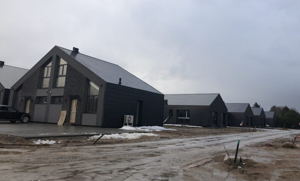 Marių parkas 1 etapas (J. Aisčio g. 7, 7A, 7B, 7C, 7D, 7E, 7F, 13, 13A, 13B) - Private house community, Row housing - construction photos