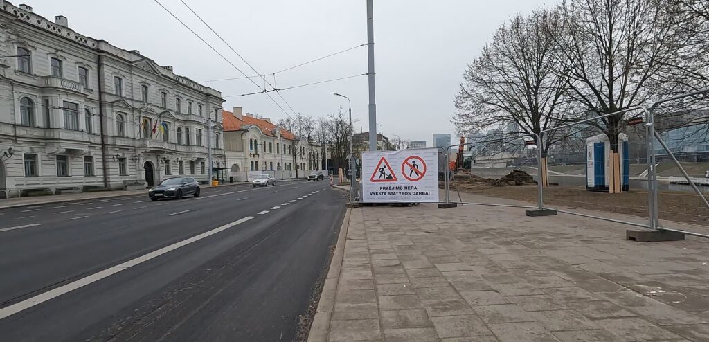 Neries kairiosios krantinės 2 etapas (Žygimantų g., Arsenalo g.) - Dviračių takas, Pakrantė - statybų nuotraukos