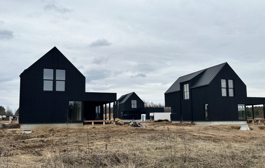 12 bičiulių (Aušros g. 1, 3, 5, 7, 9, 11, 13, 15, Pabalių k.) - Private house community - construction photos