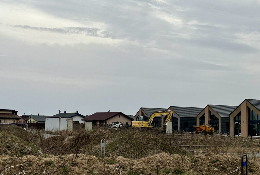 Skandinavų vilos (Ragupės g. 7, 8, 9, 10, 11, 12, 13, 14, 15, 16, 18,  Trušelių k.) - Private house community - construction photos