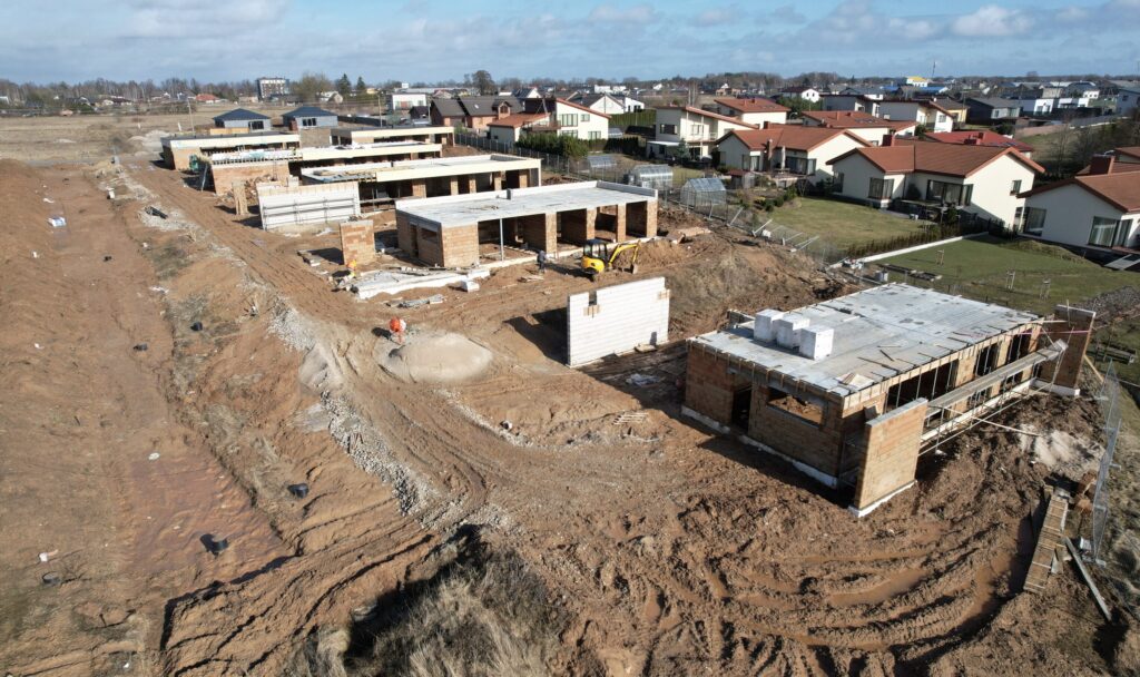 Garšvės slėnis (Pagaršvio aklg. ) - Private house community - construction photos