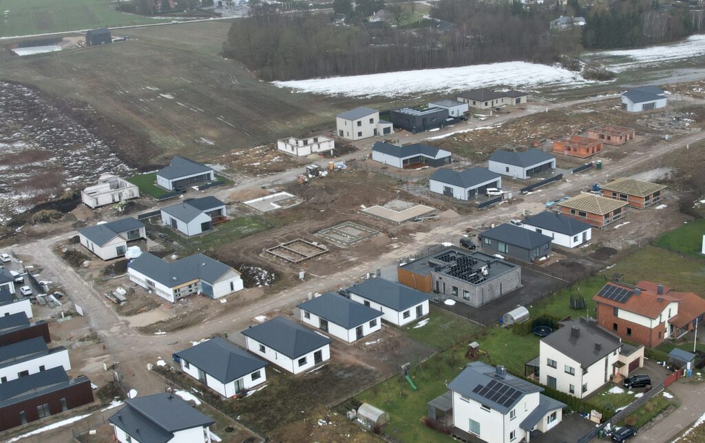 Namai Aleksote (Juozo Vyšniausko g.) - Private house community - construction photos