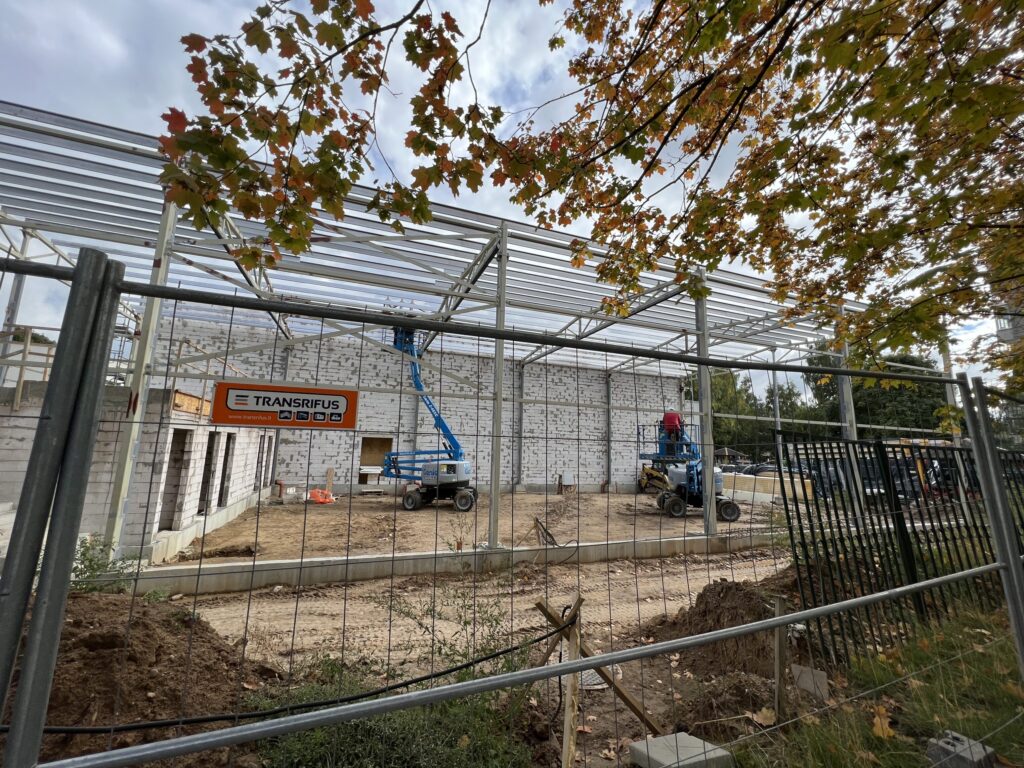 Vilijos darželio sporto salė (Taikos g. 15) - Sports arena - construction photos