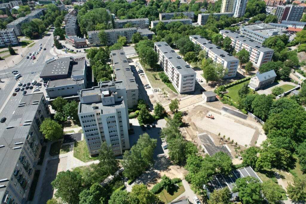 Rumpiškių kvartalas (III teritorija) (Taikos pr.,Rumpiškės g., Sausio 15-osios g.) - Pedestrian path - construction photos