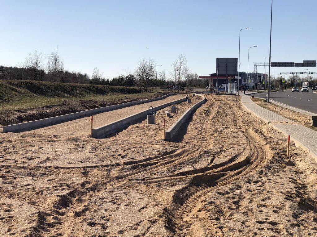 Pilaitės pr. dviračių takas (Pilaitės pr.) - Bike path - construction photos
