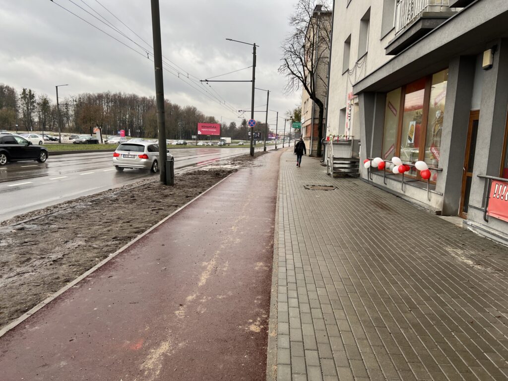 M. K. Čiurliono, Tunelio, K. Baršausko g. dviračių takas (M. K. Čiurliono g., Tunelio g., K. Baršausko g.) - Bike path - construction photos