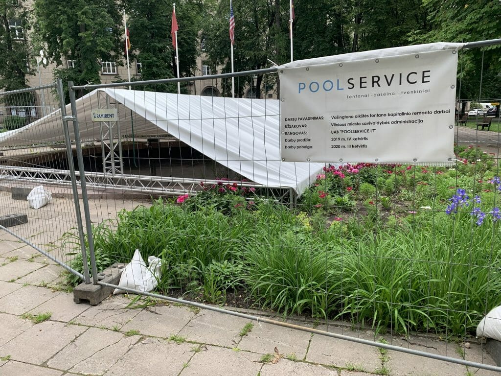 Vašingtono skvero fontano rekonstrukcija (Vašingtono a.) - Skveras - statybų nuotraukos