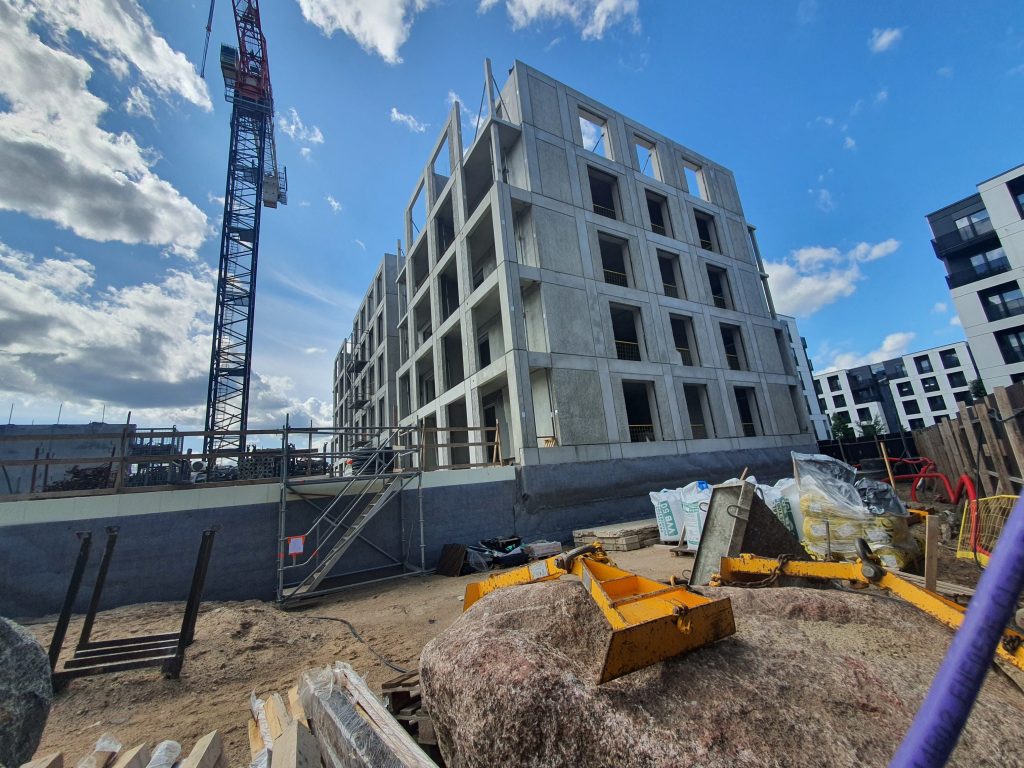 Vilnelės skverai 4 etapas (Manufaktūrų g. 7) - Multi apartment - construction photos