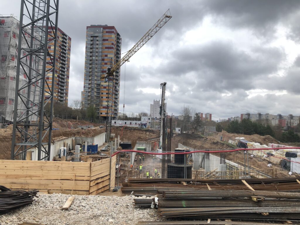 Sky Office (Spaudos g. 7) - Office center - construction photos