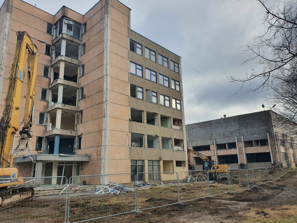 Remarco 1 etapas (Drujos g. 2) - Food store, Office center - construction photos