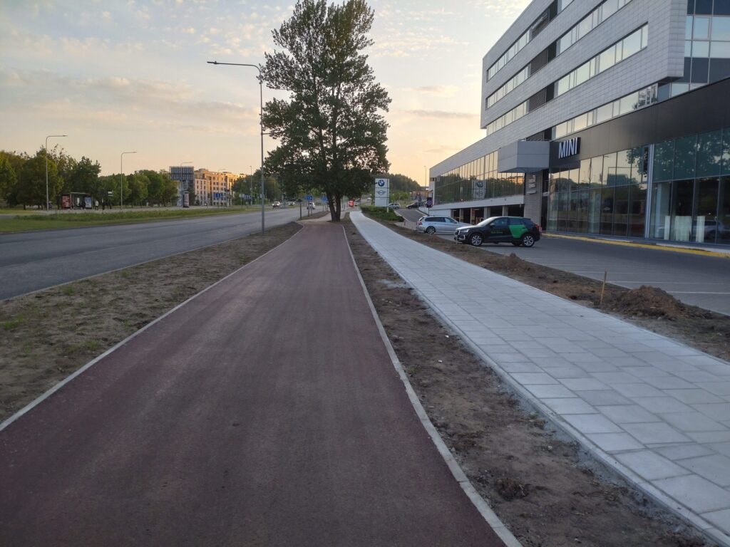 Dviračių tako atkarpa ties Ozo g. 12 (Ozo g.) - Bike path - construction photos