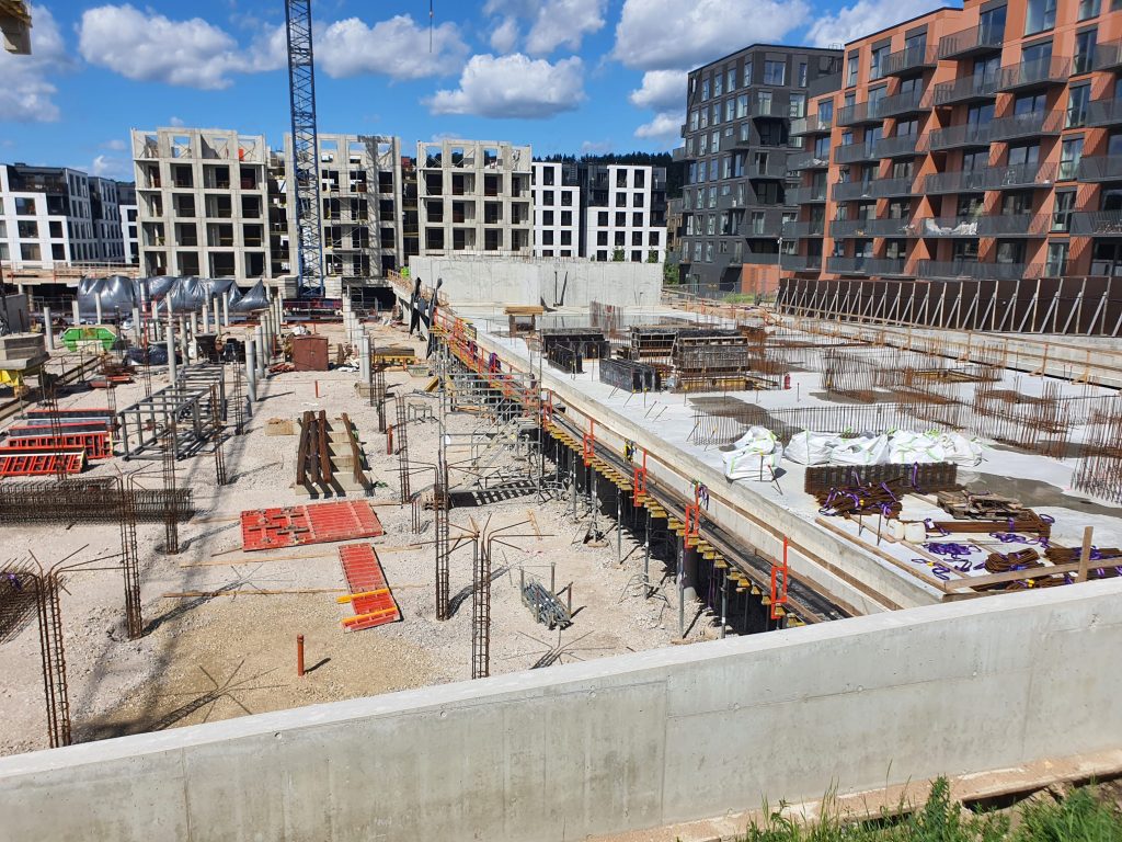 Vilnelės skverai 4 etapas (Manufaktūrų g. 7) - Multi apartment - construction photos