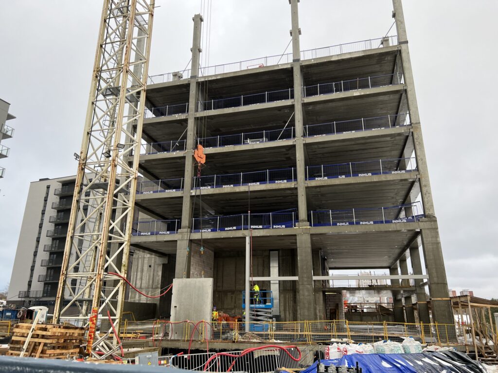 Sky Office (Spaudos g. 7) - Office center - construction photos