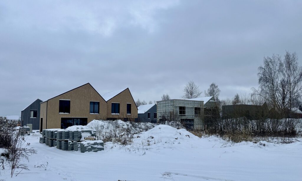 Ąžuolo kvartalas 2 etapas (Bernotų g. 4, 6, 8, 19, 21, 23) - Row housing - construction photos