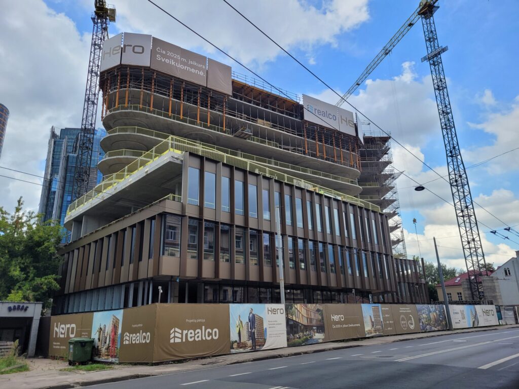 HERO (Lvivo g. 21) - Office center - construction photos