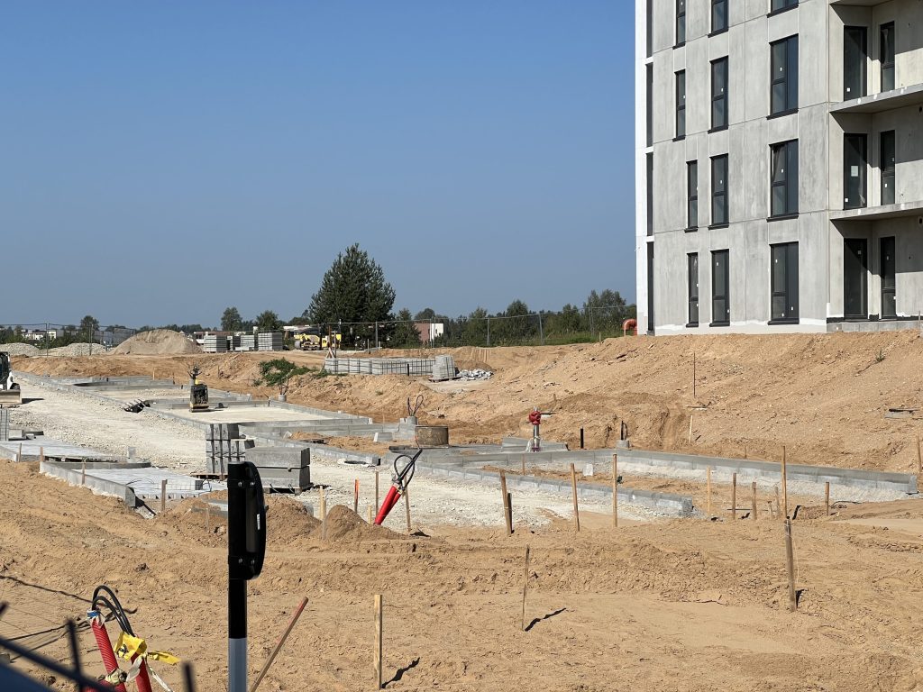 Karaliaučiaus g. tarp M. Mažvydo ir L. Rėzos al. ir M. Mažvydo g. atkarpa (Karaliaučiaus g., M. Mažvydo g.) - Dviračių takas, Gatvė - statybų nuotraukos