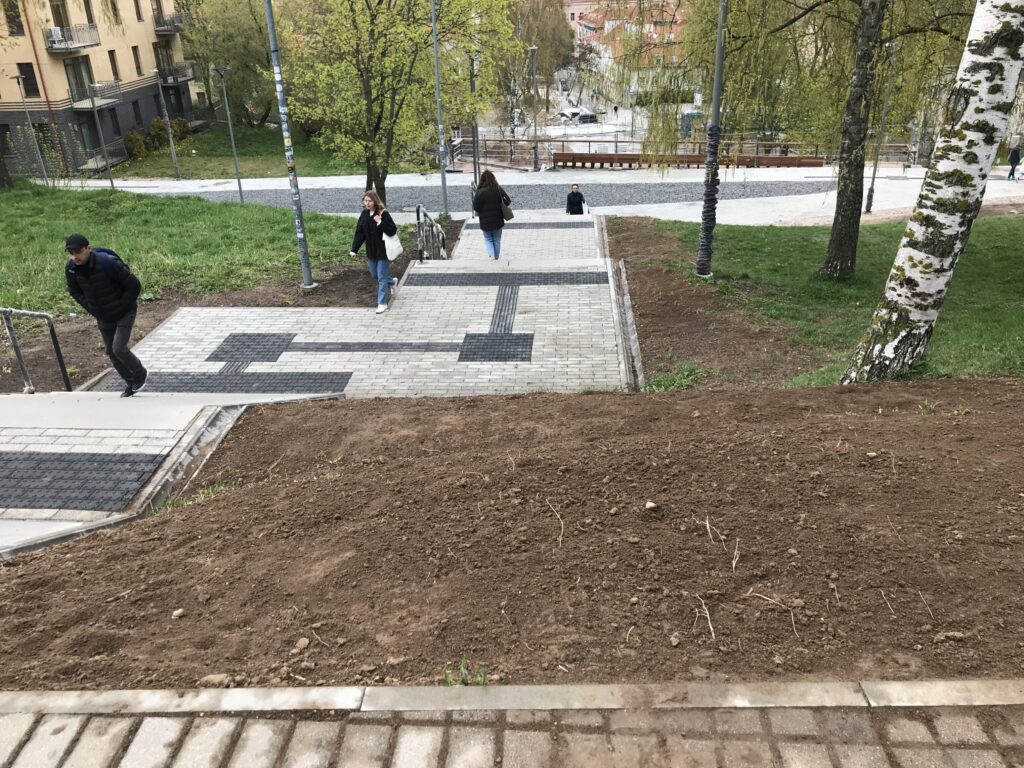 Vingrių šaltinių skveras (Vingrių g.) - Square - construction photos